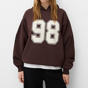 Sweat à capuche décontracté imprimé respirant 100% coton pour femmes-Options de conception personnalisées Bas quantité minimale de commande Mode d'hiver à séchage rapide écologique - Product Image 5