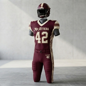 Uniforme de Fútbol Americano Personalizado Color Borgoña, Conjunto de Pantalones Acolchados, Ropa Deportiva para Equipos, Fabricante y Proveedor OEM al por Mayor - Product Image 4
