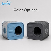 Maison pour chat vintage en forme d'appareil photo, abri intérieur pour animaux de compagnie, cabane pour chat en PP, dôme carré bleu pour 1 à 2 chats