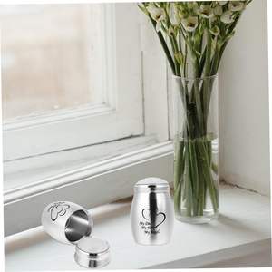 3 Pcs <b>Urn</b> Stainless Steel Container Adult Casket Small Container Pet <b>Urns</b> Pet <b>Jar</b> Dog <b>Urns</b> Metal Families Funeral - Product Image 2