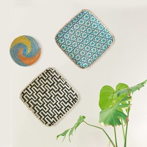 Plateaux en bambou naturel faits à la main pour les décorations de salon, meilleure vente plateau décoratif rond tissé à la main du Vietnam - Product Image 5