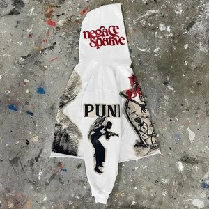 Sudadera con cremallera de lana de algodón de alta calidad Sudadera con capucha con cremallera bidireccional de peso pesado de gran tamaño fabricante personalizado - Product Image 6