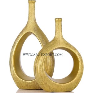 Vases à fleurs en laiton et métal pour décoration de table, de couleur noire, plaqué or, nouveauté, cadeau de mariage et d'anniversaire - Product Image 3