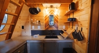 Mountain Tiny Wooden House/Timber Frame Cabin for Courtyard Use-Modern Design Easy Installation Hiking & Glamping