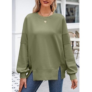 Nueva llegada de lujo de manga larga cuello hombro pendiente sólido cómodo Casual mujer algodón polar invierno sudadera Bangladesh - Product Image 4