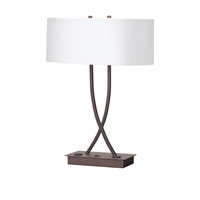 Bureau de lecture pour hôtel Chambres à coucher Lampe latérale Lampe de table simple avec sortie