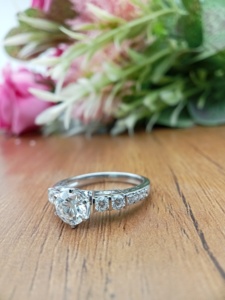 Custom Fancy Solitaire Engagement Wedding Anniversary Ring Trendy 100% Satisfaction Gift VVS Moissanite 925 Sterling Silver GIA - Product Image 2