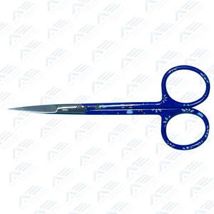 Ciseaux Super Cut de la meilleure qualité avec poignée en anneau bleu et ciseaux Iris de qualité supérieure en acier inoxydable imprimés de fleurs par Apto Enterprises - Product Image 2