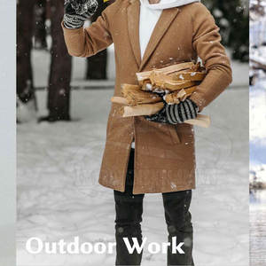 Vaqueros de lana informales para hombre más vendidos, estilo recto de color sólido con lavado medio para uso en exteriores en invierno - Product Image 5