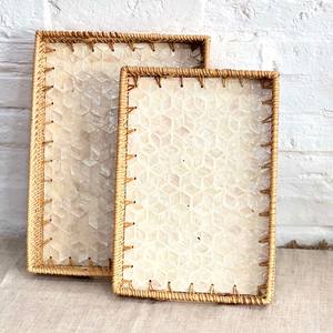 ถาดรองแก้วกาแฟลายหอยมุกถาดใส่ม็อบโมเสคถาดรองจานชามเป็นมิตรต่อสิ่งแวดล้อม - Product Image 5