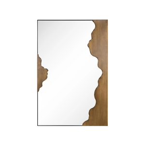 Artistic irregular shape metal <b>wall</b> <b>mirror</b> <b>antique</b> brass finished handmade modern luxury home <b>wall</b> decor elegant - Product Image 1