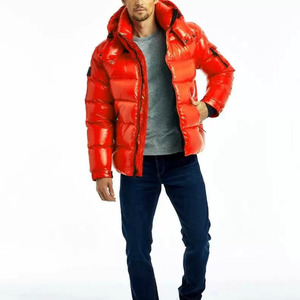 2024 personnalisé hommes hiver bulle vers le bas épaississement luxe sport haute brillant bouffant hommes avec capuche - Product Image 3