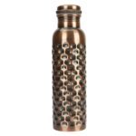 Bouteille d'eau en cuivre pur noir antique de qualité supérieure, écologique, 1L, design mignon, pour logo personnalisé, pour adultes