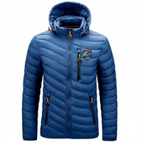 Veste matelassée légère pour homme, col montant, fermeture éclair sur le devant, logo uni, respirante, séchage rapide, isolée, vêtements d'extérieur d'hiver