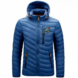 Chaqueta Acolchada Ligera para Hombre, con Cuello Alto, Cierre Frontal, Logotipo, Color Sólido, Transpirable, de Secado Rápido, Aislante, para Invierno - Product Image 6