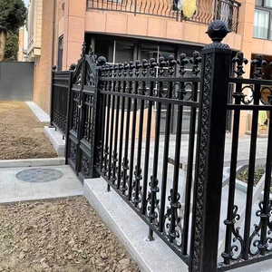 Valla de Seguridad para Patio Pequeño de Lujo, Barandilla de Aleación de Aluminio, Madera Tratada Térmicamente, Recubrimiento de PVC Ecológico, para <span class=keywords><strong>Villas</strong></span> Privadas - Product Image 3