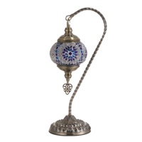 Lampe de chevet en mosaïque colorée faite à la main, Style turc marocain, lampe à col de cygne