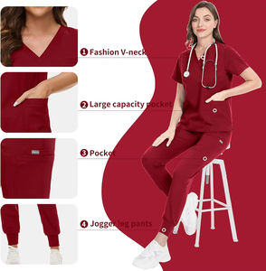 Uniformes Médicos de Lona de la Mejor Calidad para Enfermeras y Doctores, Conjuntos de Uniformes de Hospital, Secado Rápido y Transpirables - Product Image 6