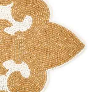 Mantel Individual con cuentas, cargador redondo hecho a mano para comedor de lujo y decoración de vacaciones, pieza única hecha a mano con cuentas, mantel, inauguración de la casa - Product Image 2