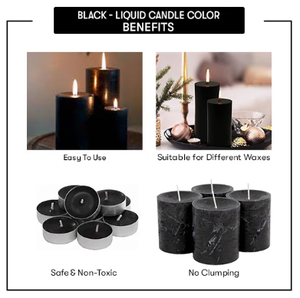 Colorant noir-liquide de couleur de bougie très concentré pour la fabrication de bougies de bricolage, pigment à base d'huile pour la coloration de la cire - Product Image 3