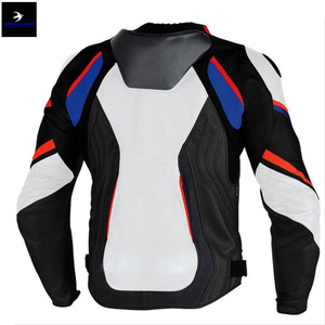 Mejor diseño 2023 chaqueta de moto % cuero logotipo personalizado impreso transpirable a prueba de viento Anti-UV manga completa al por mayor en venta - Product Image 6