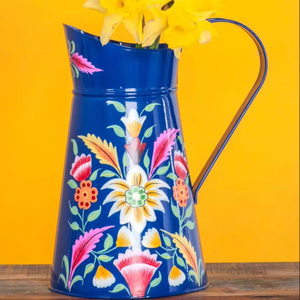 Texture en résine de cruche d'eau en résine de polyester de conception classique résistante avec le motif de tourbillon d'abricot d'Aqua pour des cadeaux de Noël de cuisine - Product Image 1