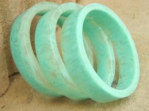 Colores 62mm interior patrón Irregular verde marrón resina acrílico brazaletes pulseras para mujeres mano en joyería de muñeca - Product Image 6