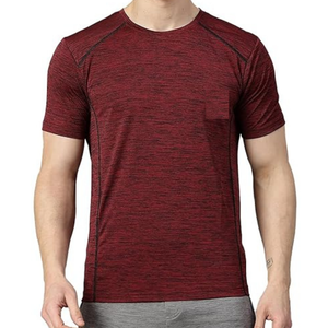 เสื้อยืดออกกำลังกายผ้าคอตตอน100% สำหรับผู้ชายเสื้อยืดสำหรับออกกำลังกายผ้าแห้งเร็วกระชับฟิตเนสเพาะกาย - Product Image 6