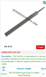 GREEN STARS SA PVT LTD GS 815 Lime plate en acier Outils de bijouterie pour la gravure pour les bijoutiers - Product Image 2