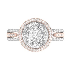 Anillo de compromiso de oro amarillo personalizado 1ct FG VS 14Kt, diamantes laterales de piedra central de 2ct, certificado IGI para boda, fiesta, laboratorio cultivado - Product Image 3