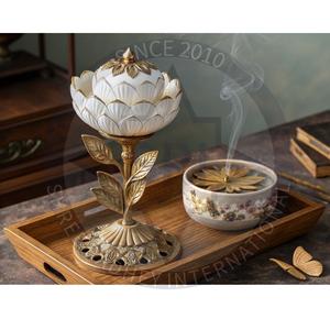 Quemador de Incienso Moderno de Latón Ecológico, Accesorios de Decoración para Eid y Ramadán, Difusor de Aroma, Incensario Decorativo, Perfecto para Musulmanes - Product Image 5