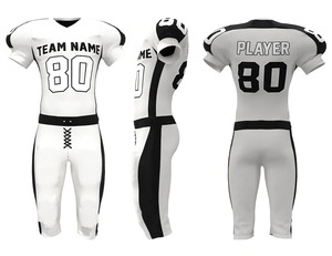 High Quality American Football Uniform Sets <b>Heat</b>-Transfer Printed Jerseys for Adults 100% Polyester Breathable Use for Sports - Product Image 5