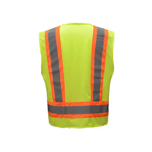 เสื้อกั๊กนิรภัยสำหรับทำงาน ราคาสมเหตุสมผล รับผลิตตามแบบ OEM ออกแบบสีได้ตามต้องการ ความปลอดภัยสูง มองเห็นได้ชัดเจน ซิปด้านหน้า ราคาประหยัด - Product Image 2