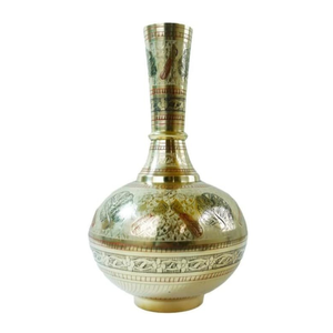 Surahi de Latón Puro Vintage de Alta Calidad con Grabado y Acabado Pulido para Uso en la Cocina, Artículo de Cocina Árabe Antiguo - Product Image 1