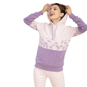 Sudadera con Capucha Casual para Mujer, Estampada, Oversize, Estilo Y2K, Mezcla de Poliéster/Algodón, Impresión por Transferencia de Calor, Logotipo Personalizado - Product Image 1