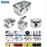 Hochwertige Hotel- und Restaurantküchen-Ausstattung Edelstahl Chafing Dish Buffet-Set Speisenwärmer Buffet-Servierschale