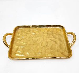 Wholesales Serving Tray <b>for</b> Home Hotel & Restaurants Food Serving Tray Decor Silver Plated Modern Design Metal Tea Serving Trays - Product Image 3