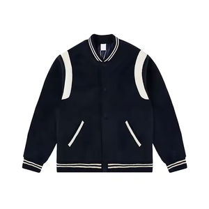 Vestes d'université unisexes à la mode pour hommes et femmes col montant vêtements de rue d'hiver - Product Image 3