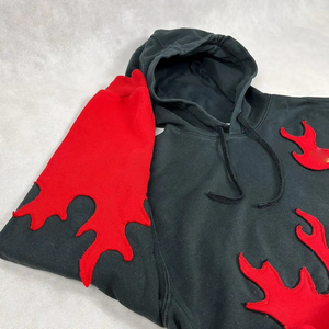 Boxy sérigraphié bouffée thermique à capuche tissu éponge avec motif animal brodé automne haute qualité Logo personnalisé hommes - Product Image 6