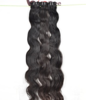 Bundles de cheveux bruts indiens vierges non traités Style vague de corps longueur étirée couleur noire Extensions humaines naturelles femmes à vendre