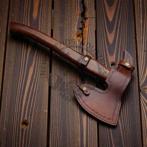Hacha Tomahawk de Acero de Damasco, Hacha Vikinga Forjada de Alta Calidad con Punta, Mango de Madera de Palisandro, Herramienta Personalizada para Campamento y Caza al Aire Libre - Product Image 6