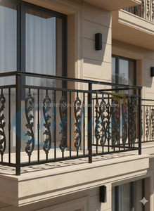 Panneau de garde-corps sans cadre en fonte grise de qualité supérieure, résistant aux UV, peignable, résistant à l'eau et à la rouille, garantie 5 ans pour un style moderne - Product Image 2