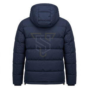 Chaqueta Acolchada Azul Marino para Hombre, Transpirable, Resistente al Viento, para Invierno, Informal, con Cierre de Cremallera, Grosor Estándar, Aislada - Product Image 3