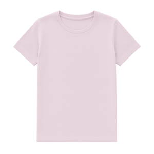 T-shirt pour femme à manches courtes et col rond, rose clair, 100% coton biologique de luxe, pré-rétréci, certifié GOTS, coupe classique, doux et premium - Product Image 1