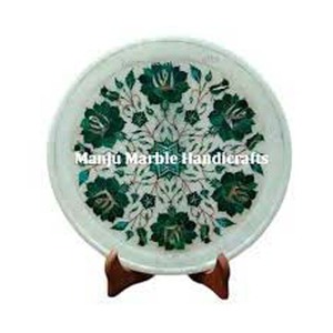 Nuevo tradicional moderno elegante amor mármol incrustaciones madre perla Shell octogonal 9 "pulgadas placas arte hecho a mano regalo de negocios comida de Hotel - Product Image 6