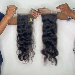 วิกผมแบบ HD Lace Closure Frontal ทำจากผมแท้จากวัดในอินเดีย  ไม่ผ่านการแปรรูป  ผมมิงค์ธรรมชาติจากวัดในอินเดีย  ต่อผมแท้จากคน - Product Image 1