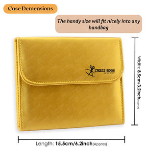 Boîte de rangement d'extension de cils en vrac étui à pinces Rexine porte-pince en cuir Pu peut contenir 12 pincettes à cils bande élastique - Product Image 2