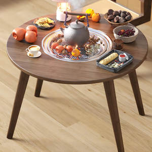 Mesa de hoguera sin humo de bambú Moso redonda para uso en exteriores herramienta de torneado funcional - Product Image 4