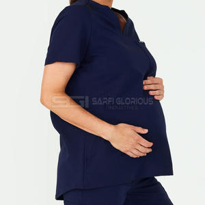 Tenues médicales en coton extensible, entièrement noires, pour femmes et hommes, ensembles de blouses médicales en provenance du Pakistan - Product Image 5