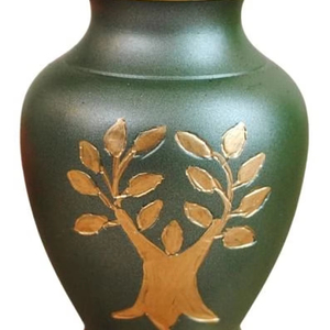 Handcrafted Urn for Human Ashes | Premium <b>Memorial</b> <b>Keepsake</b> | Premium Adult brass Urn <b>Box</b> - Product Image 1